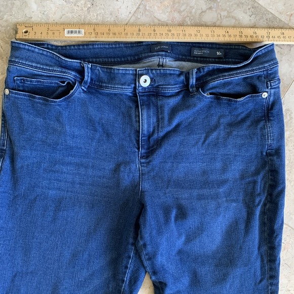 J. Jill Womens Size 16 Petite Authentic Fit Slim Ankle Denim Blue Jeans - Picture 2 of 10